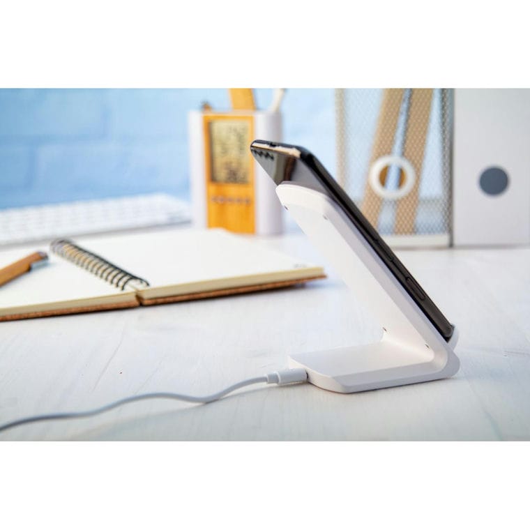 Suport telefon cu încărcător wireless Hovox alb