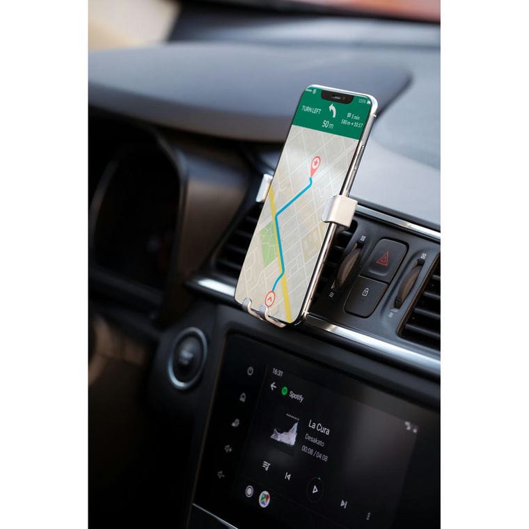 Suport telefon auto Lietor argintiu negru