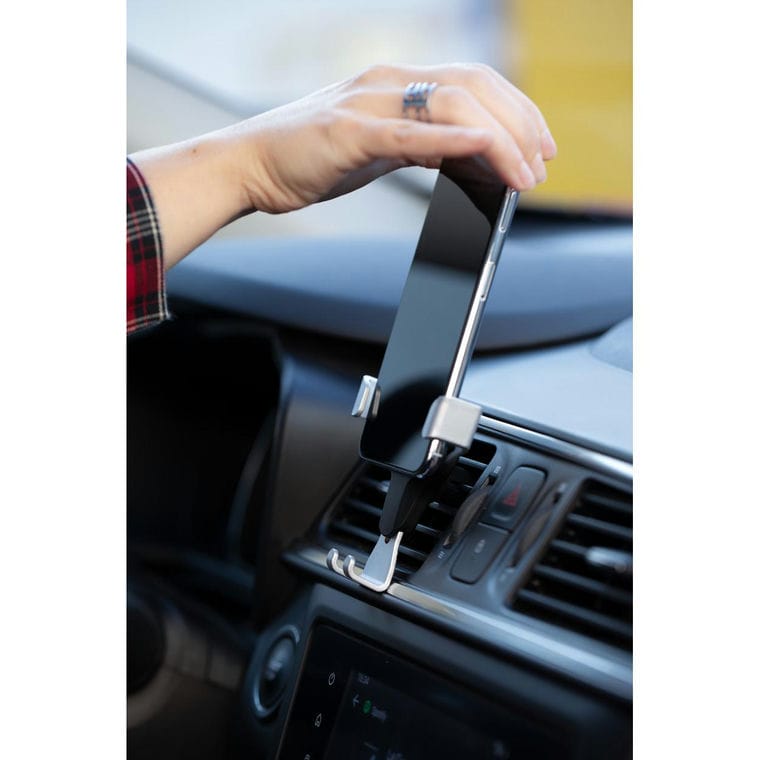 Suport telefon auto Lietor argintiu negru