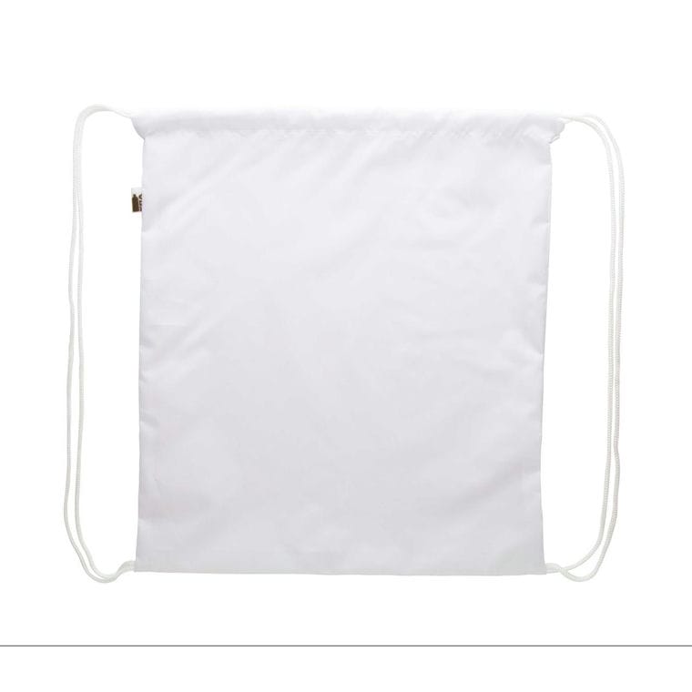 Rucsac personalizat drawstring CreaDraw RPET Alb Alb
