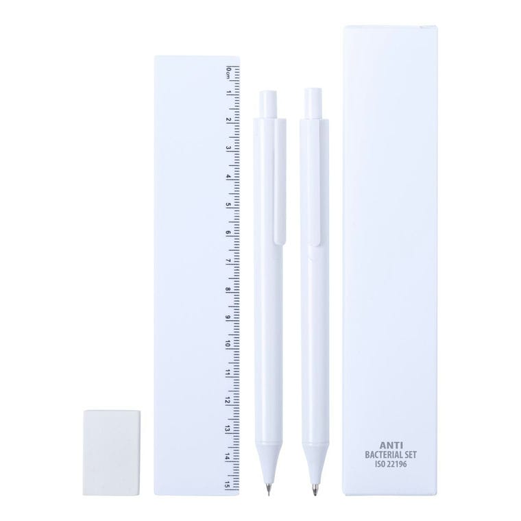 Set papetărie antibacterian Riply alb