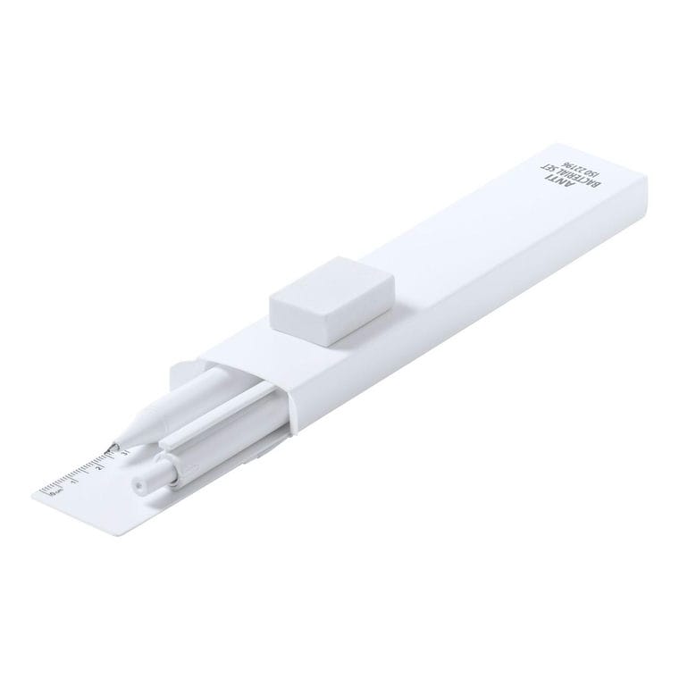 Set papetărie antibacterian Riply alb