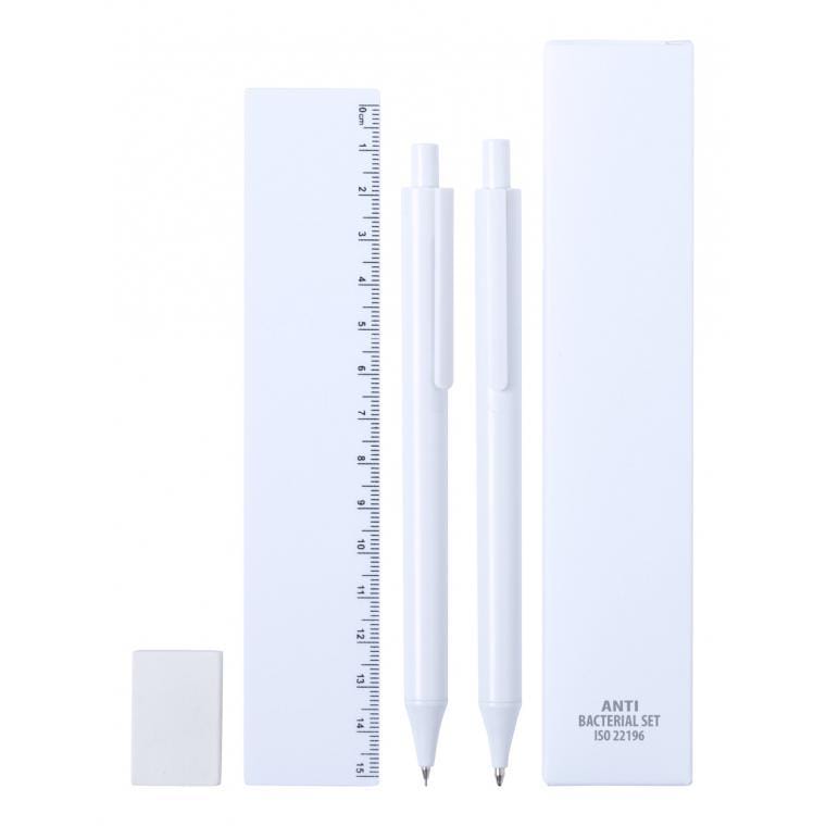 Set papetărie antibacterian Riply alb