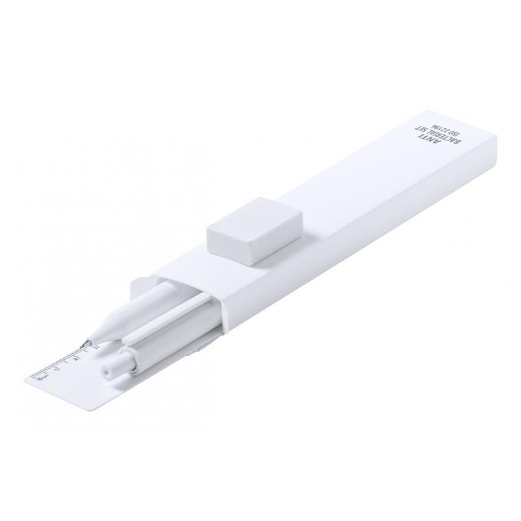 Set papetărie antibacterian Riply alb