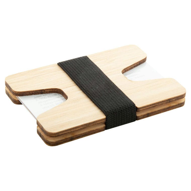 Portofel - suport card din bambus Wolly natural