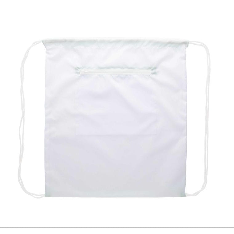 Rucsac cu cordon, personalizat CreaDraw Zip alb