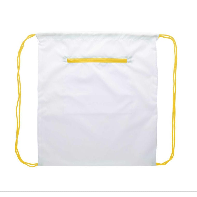 Rucsac cu cordon, personalizat CreaDraw Zip galben alb