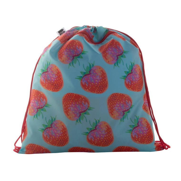 Rucsac cu cordon, personalizat CreaDraw Zip RPET roșu alb