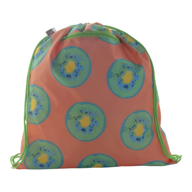 Rucsac cu cordon, personalizat CreaDraw Zip RPET Verde