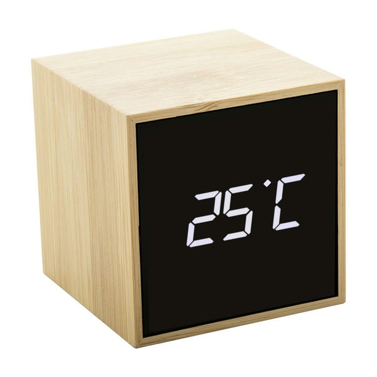 Ceas din bambus, cu alarma Boolarm natural