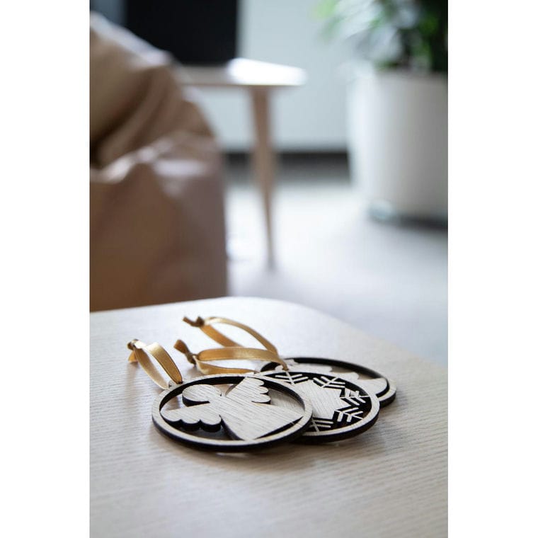 Ornament brad Lundamo natural auriu