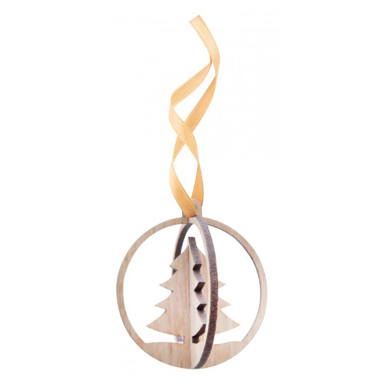 Ornament brad Spherex natural auriu