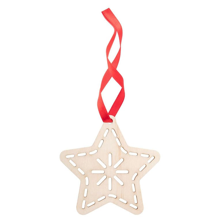 Felicitare de Crăciun, stea TreeCard natural