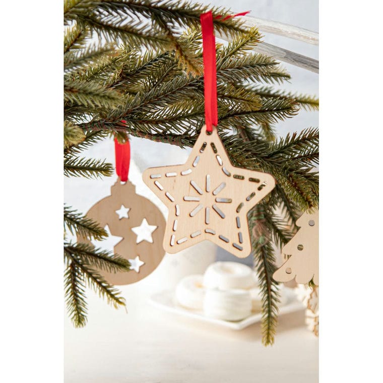 Felicitare de Crăciun, stea TreeCard Eco natural