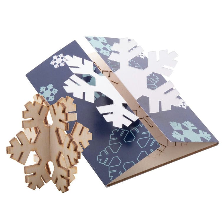 Felicitare de Crăciun, fulg de nea Creax Plus natural