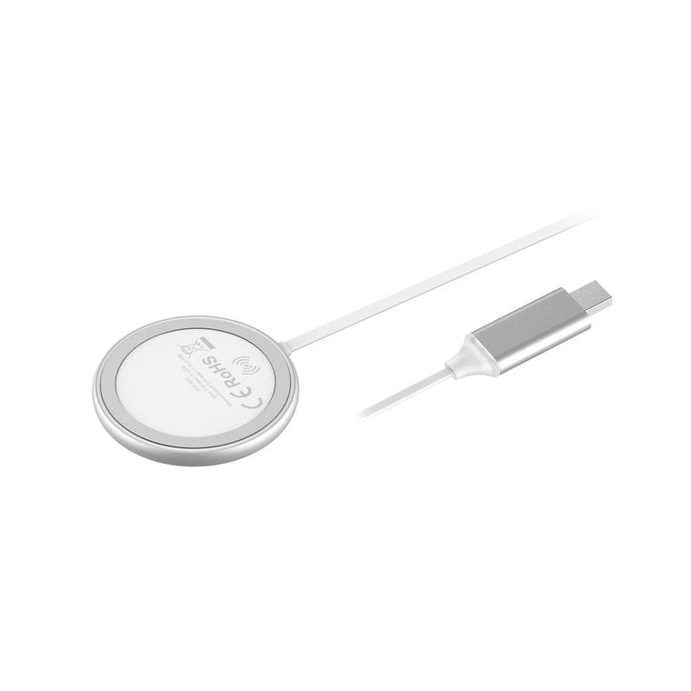 Încărcător wirless magnetic Makensy argintiu