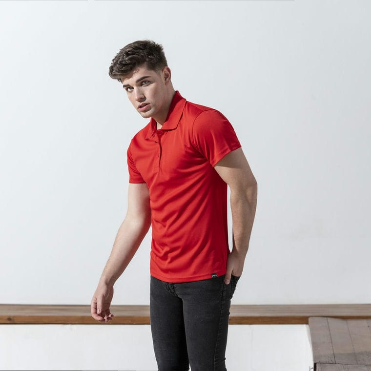 Tricou polo RPET Dekrom roșu XXL