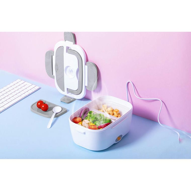 Cutie de prânz electrică Calpy cenușiu alb