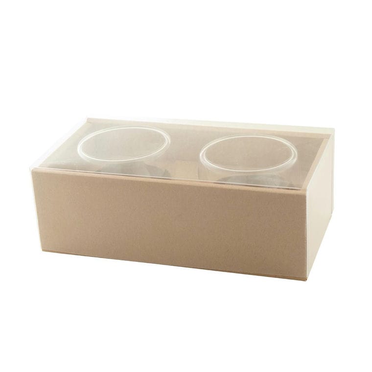 Set espresso din sticlă Mocaboo transparent natural