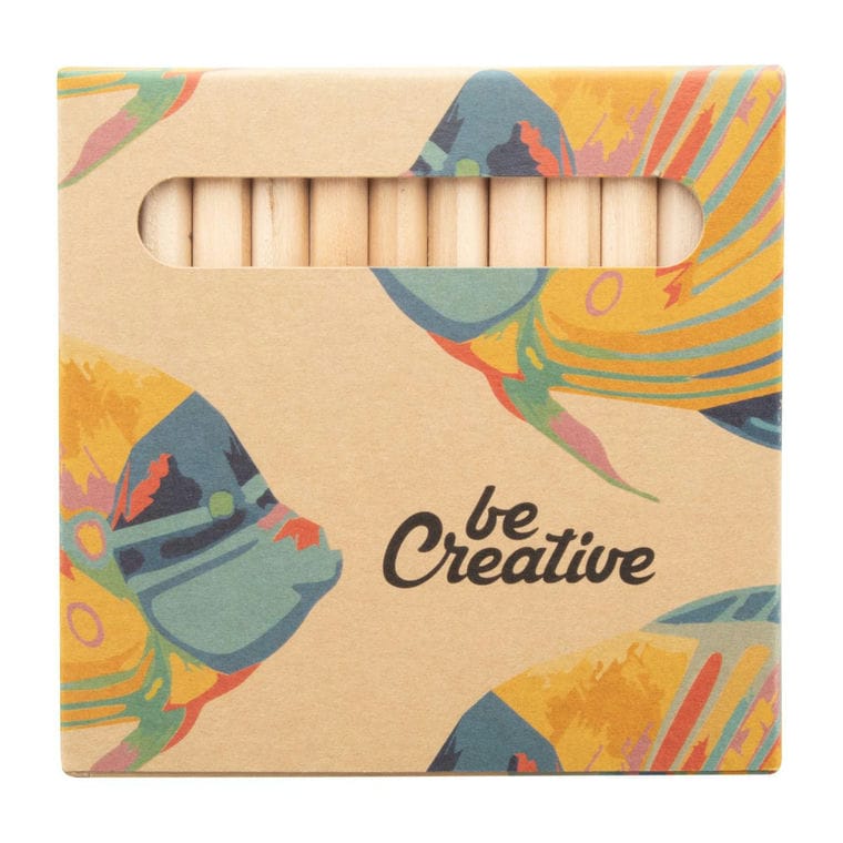Set 12 buc creioane, personalizat Penxil 12 Eco natural