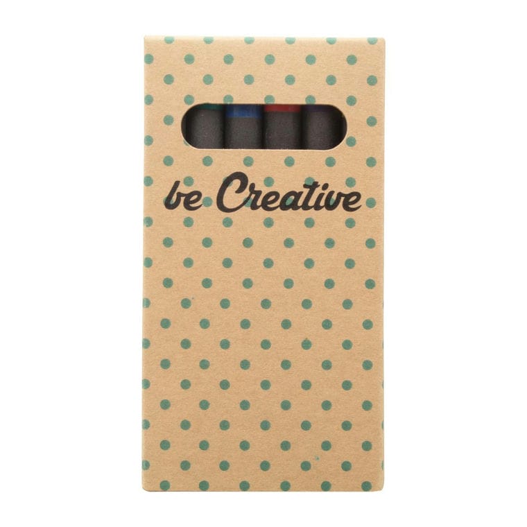 Set 6 buc creioane colorate, personalizat Craxon 6 Eco natural