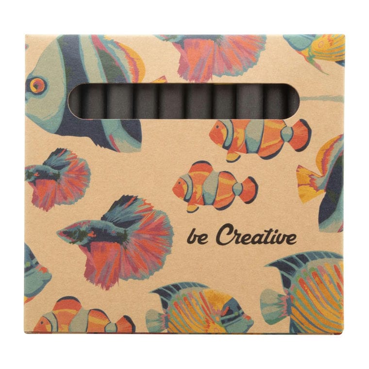 Set 12 buc creioane colorate, personalizat Craxon 12 Eco natural