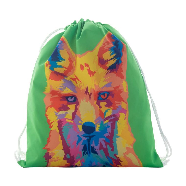 Sac personalizat, cu cordon, pentru copii CreaDraw Kids Alb