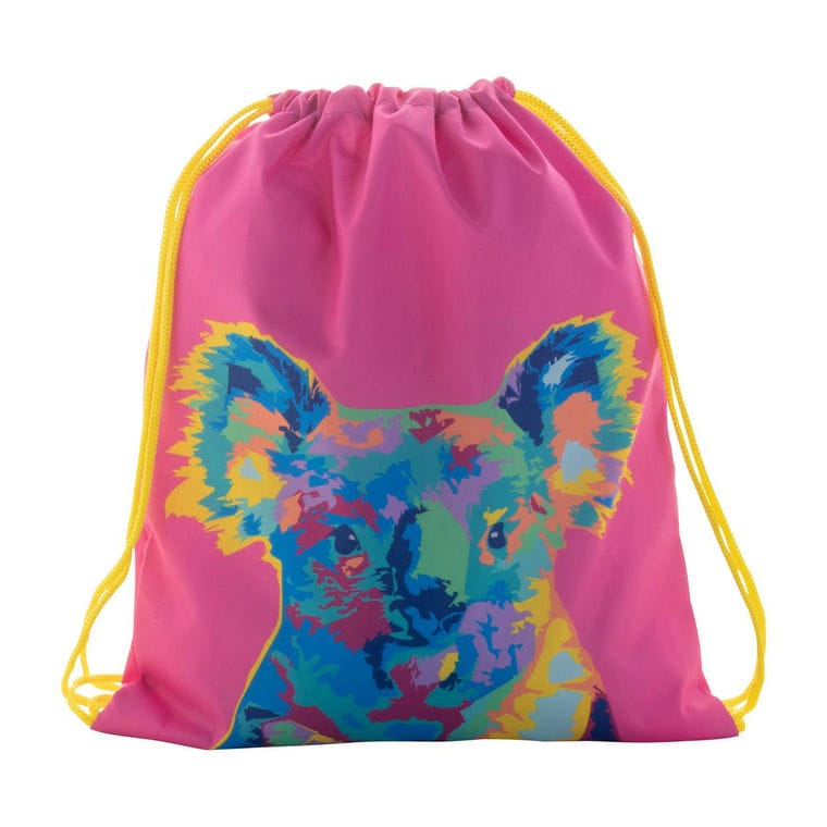 Sac personalizat, cu cordon, pentru copii CreaDraw Kids Galben