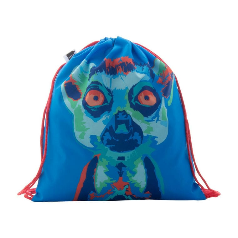 Sac personalizat, cu cordon, pentru copii CreaDraw Kids RPET Roșu