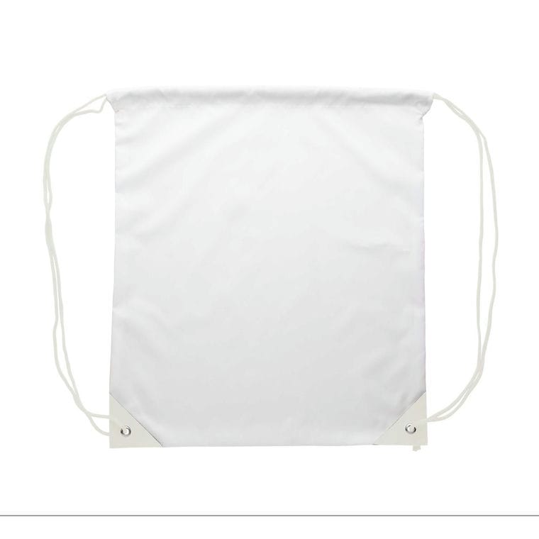 Sac de cumpărături, cu cordon, personalizat CreaDraw Plus alb