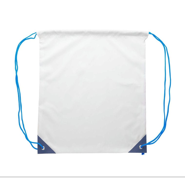 Sac de cumpărături, cu cordon, personalizat CreaDraw Plus albastru alb