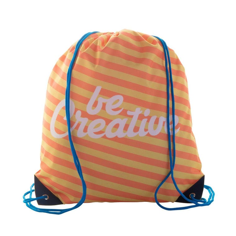 Sac de cumpărături, cu cordon, personalizat CreaDraw Plus albastru alb