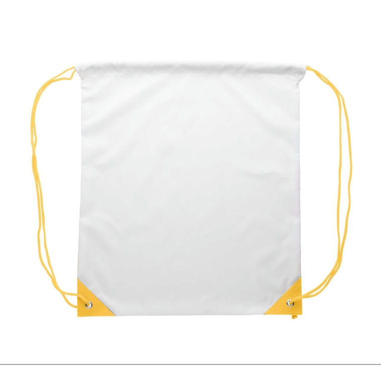 Sac de cumpărături, cu cordon, personalizat CreaDraw Plus galben alb