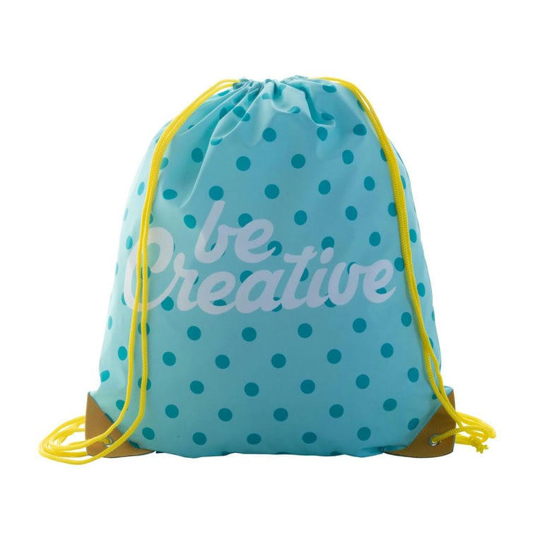 Sac de cumpărături, cu cordon, personalizat CreaDraw Plus galben alb