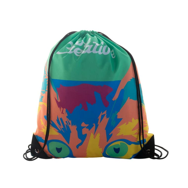 Sac de cumpărături, cu cordon, personalizat CreaDraw Plus negru alb