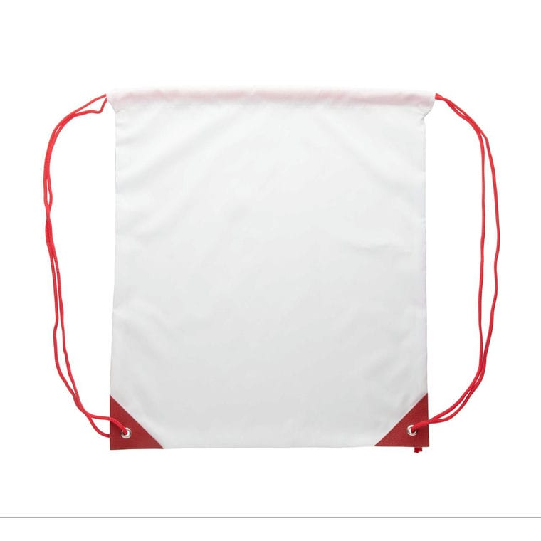 Sac de cumpărături, cu cordon, personalizat CreaDraw Plus roșu alb