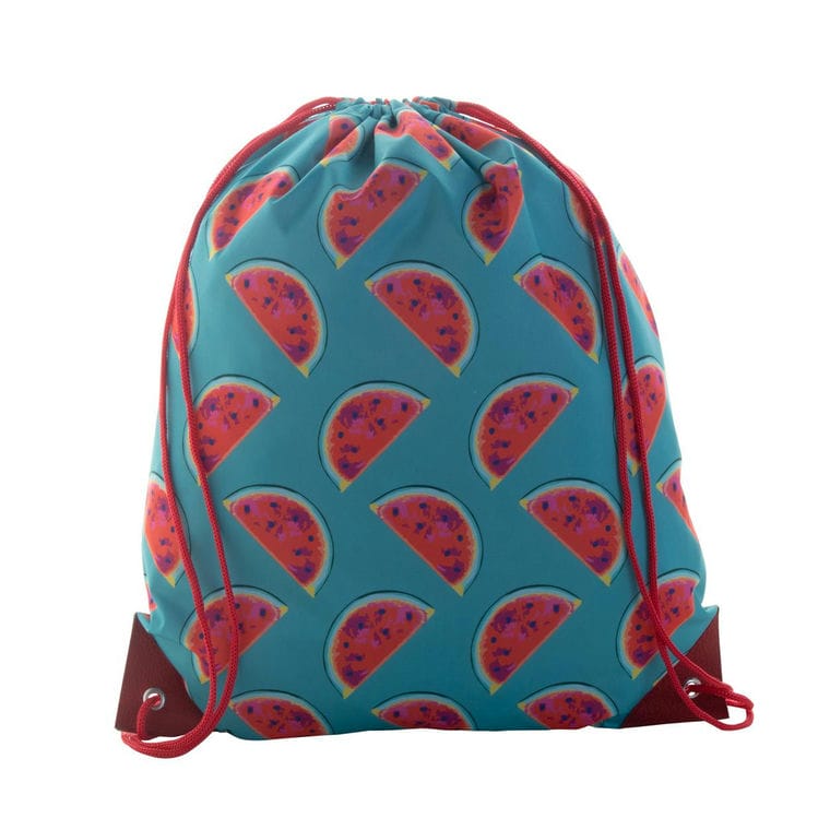 Sac de cumpărături, cu cordon, personalizat CreaDraw Plus roșu alb