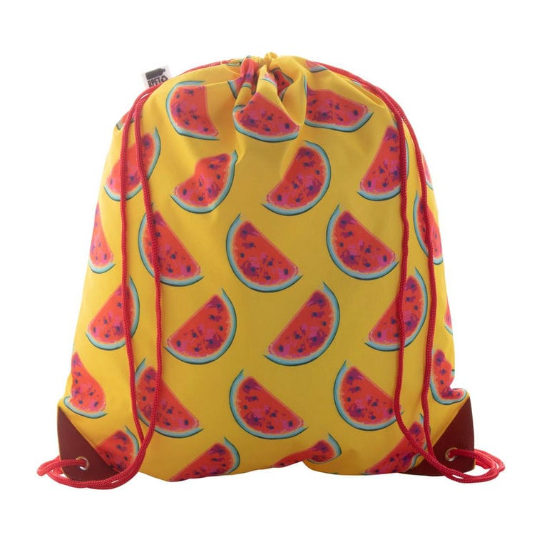 Sac de cumpărături, cu cordon, personalizat CreaDraw Plus RPET Roșu