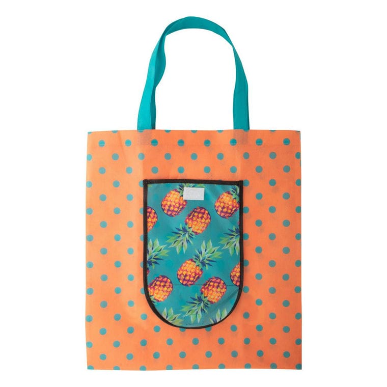 Sacoșă de cumpărături, din material nețesut, personalizată SuboShop Fold B Alb