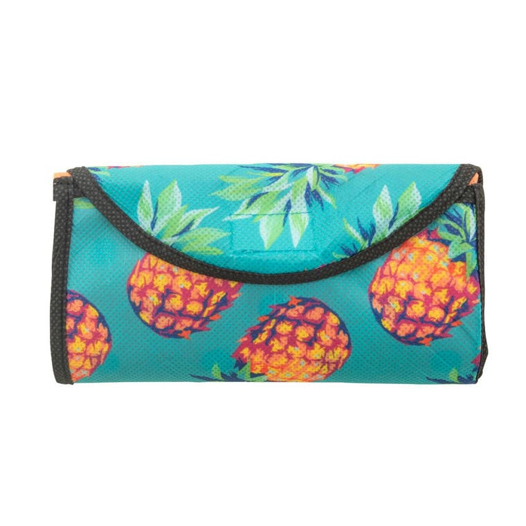 Sacoșă de cumpărături, din material nețesut, personalizată SuboShop Fold B alb negru