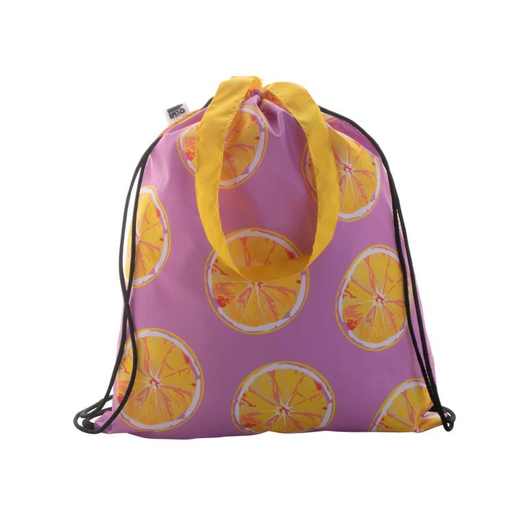 Sac cu cordon, personalizat CreaDraw Shop RPET negru alb