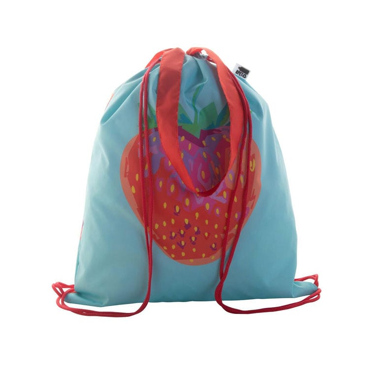 Sac cu cordon, personalizat CreaDraw Shop RPET roșu alb