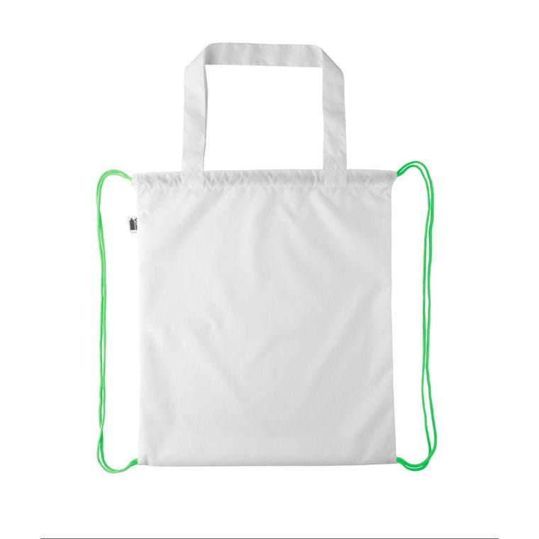 Sac cu cordon, personalizat CreaDraw Shop RPET verde alb