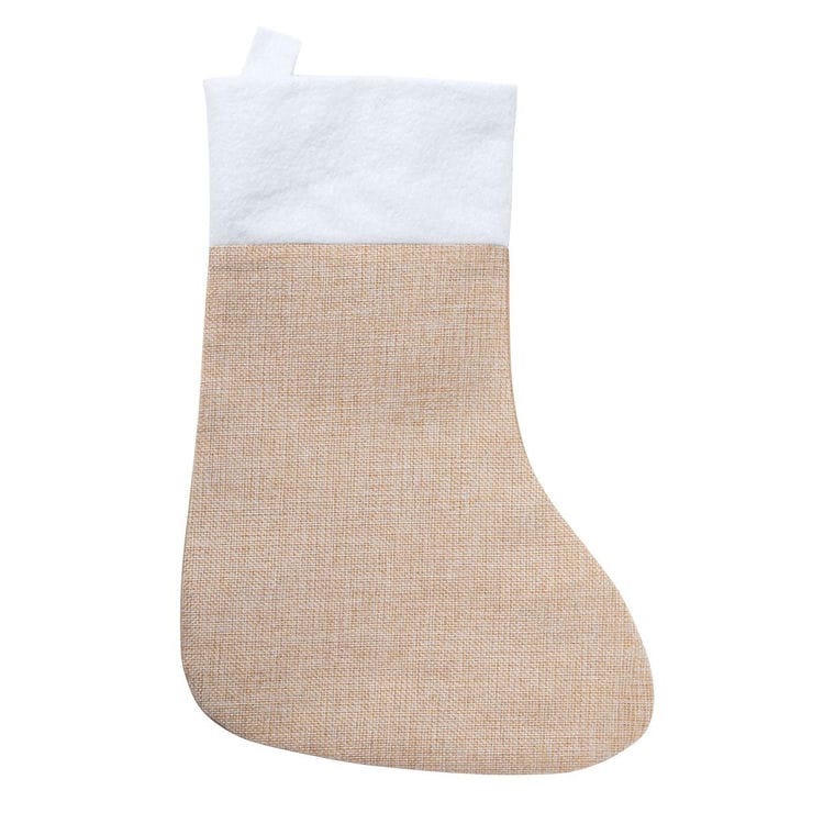 Ciorap de Crăciun Yonsil natural alb