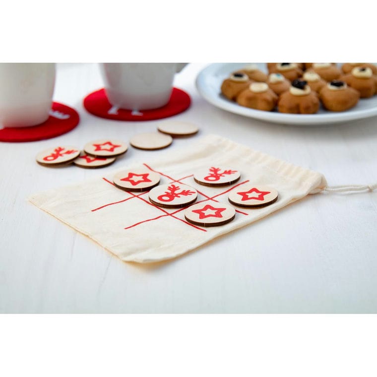 Tic-tac-toe, fulg de zăpadă și pom de Crăciun OXO Xmas natural