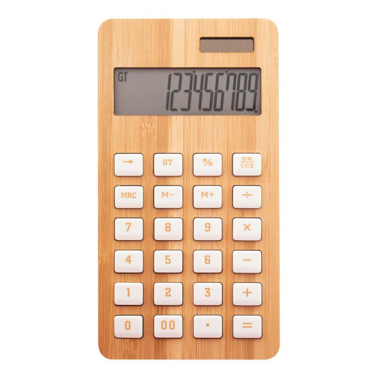 Calculator din bambus BooCalc natural
