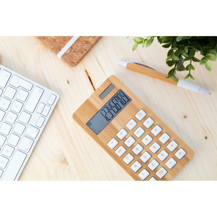 Calculator din bambus BooCalc natural