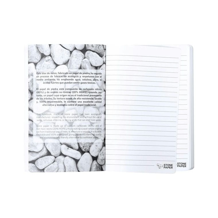 Caiet cu hârtie de piatră Quantum Alb