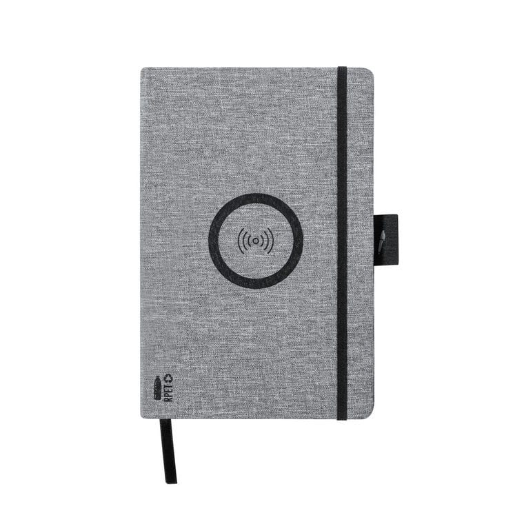Blocnotes cu încărcător wireless Charbuk gri