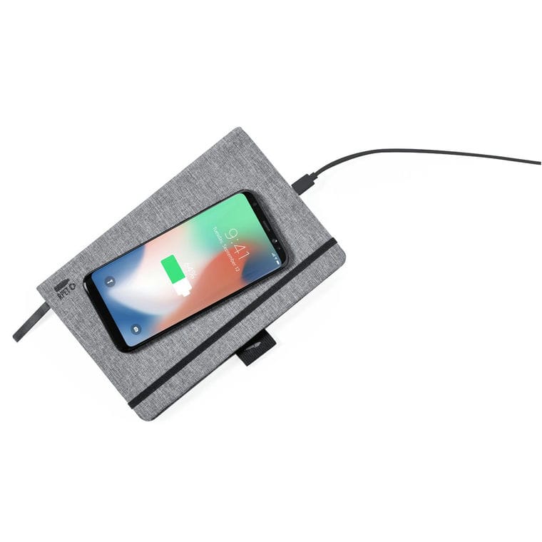 Blocnotes cu încărcător wireless Charbuk gri